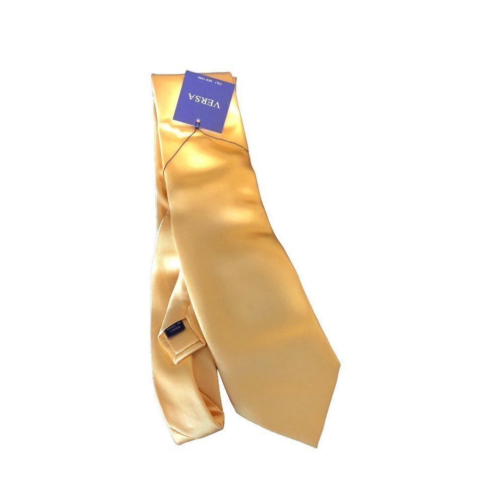Versa Silk Yellow Mens Neck Tie New